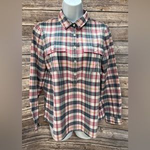 Madewell plaid button down cotton shirt M